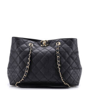 Chanel Medium Classic CC Shopping Tote Quilted Caviar